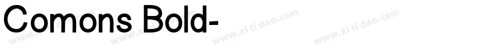 Comons Bold字体转换